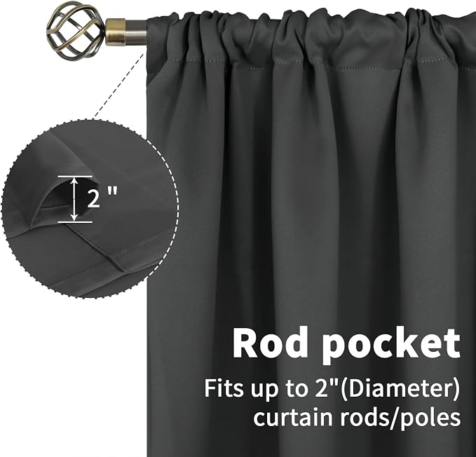 BGment Rod Pocket Blackout Curtains - Image 4