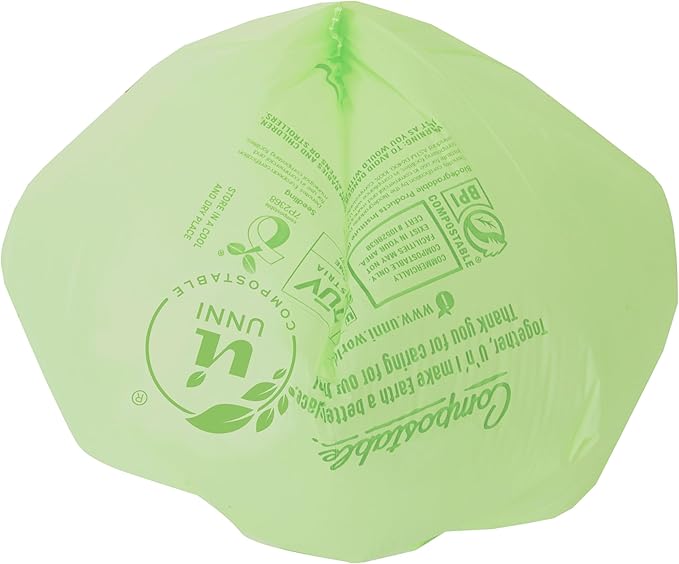 UNNI Compostable Trash Bags, 13 Gallon / 49.2 Liter, Extra Thick 0.9 Mil Tall - Image 4