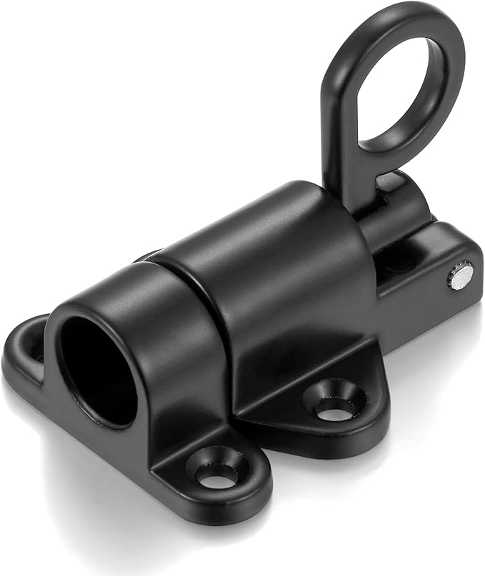 6 Packs Self-Closing Latches，Black Spring Door Lock，Resilient Bolt Latch - Image 8