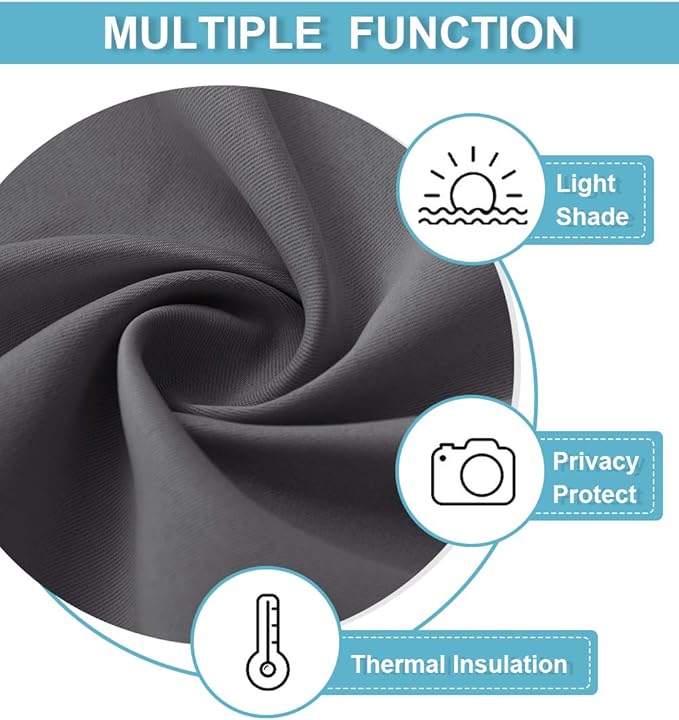 RYB HOME Blackout Curtains 63 inches Long - Image 6