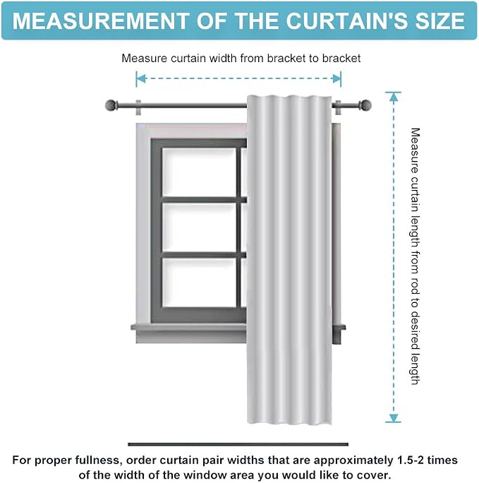 RYB HOME Kitchen Curtain Room Darkening Drapes, Thermal Insulated Curtains - Image 7