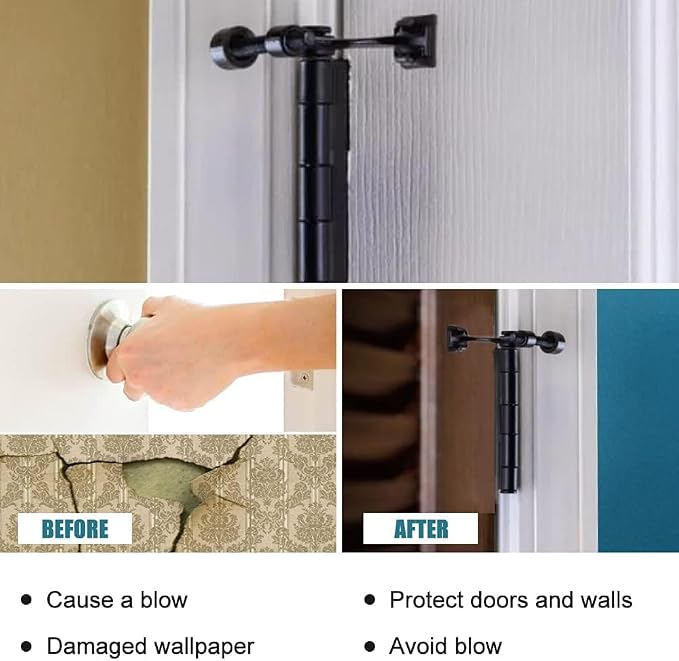 36Pack Hinge Pin Black Door Stopper, Adjustable Heavy Duty Hinge Pin Door Stop - Image 5