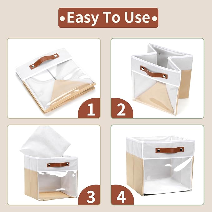 HNZIGE 11 Inch Foldable Fabric Storage Cubes - Image 6