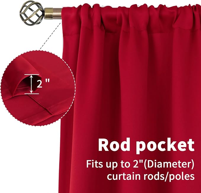 BGment Rod Pocket Blackout Curtains - Image 4