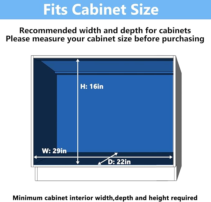 2 Tier Individual Pull Out Cabinet Organizer 28½" W x 21½" D, Heavy Duty - Image 4
