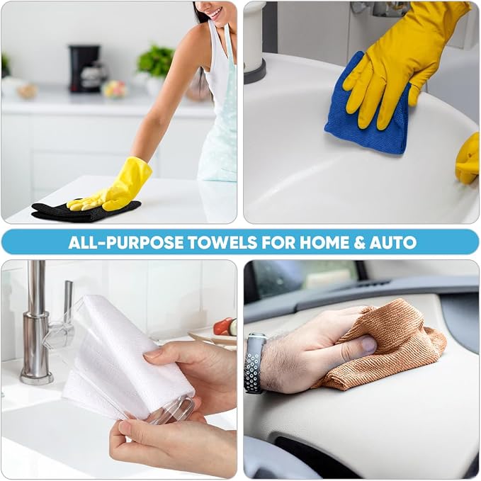 AIDEA Microfiber Cleaning Cloth 165 Sheets 3 Roll, Microfiber Towels - Image 5