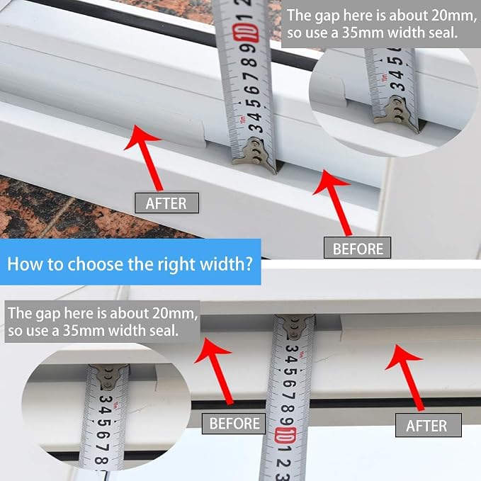 TAROSE Weather Stripping, Silicone Door Seal Strip Door, Transparent 16 Feet - Image 8