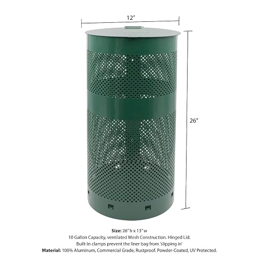 ZERO WASTE USA - Round Outdoor 10 Gallon Dog Waste Station Waste Can - Image 8