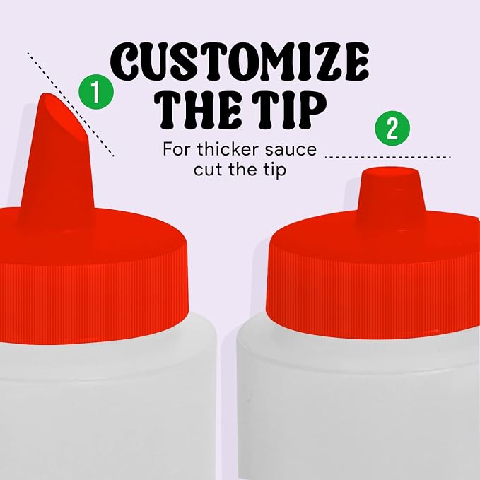 Norcalway 12 oz Condiment Squeeze Bottles - Image 6