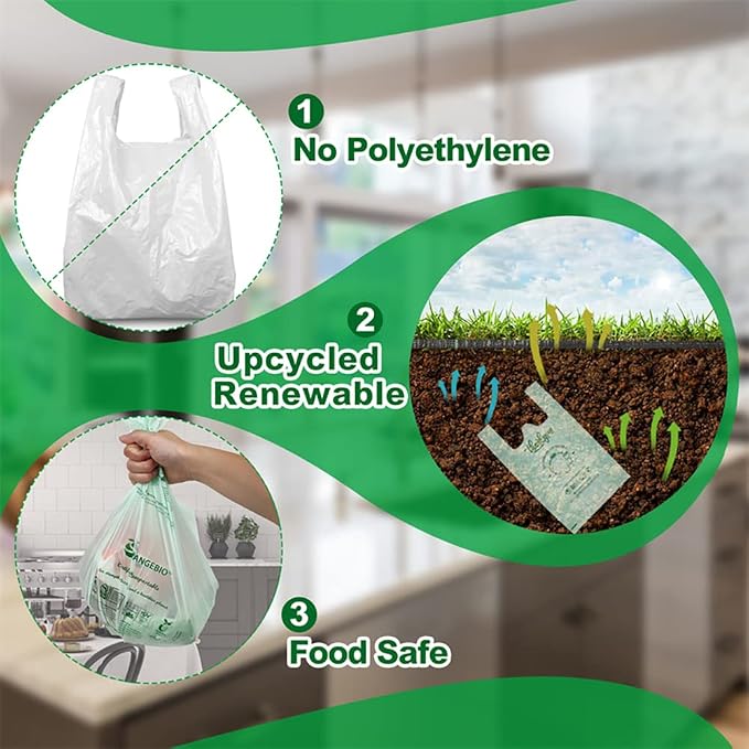 OrangeBio 33 Gallon Home Compostable Yard Waste Bags, 1.1 Mil, Lawn & Leaf Bags - Image 6