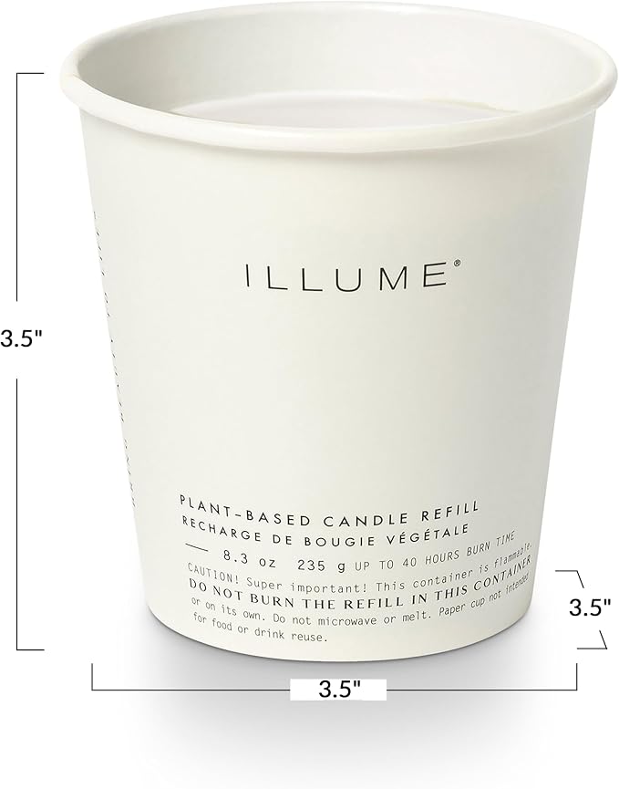 ILLUME Boxed Glass Candle Refill, Winter White - Image 5
