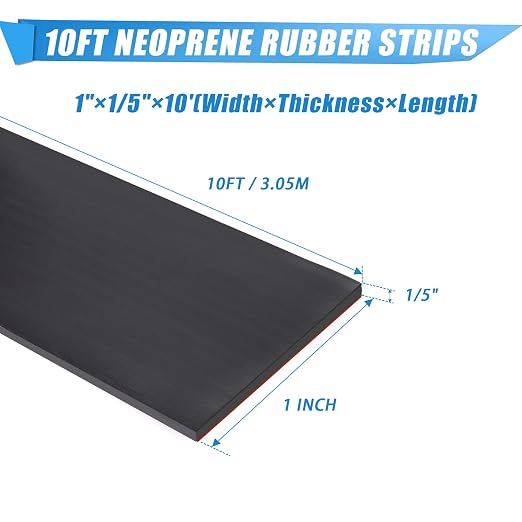Neoprene Rubber Strips With Adhesive Backing - Image 2