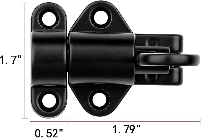 4 Packs Self-Closing Latches，Black Spring Door Lock，Resilient Bolt Latch - Image 2
