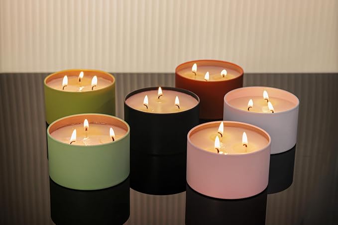 Candle Tins with Lids, 3 Wicks Candle Jars 14oz/420ml Candle Containers 12 Pack - Image 7