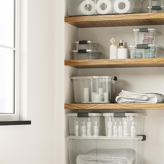 Superio Storage Bins with Lids- 2 Pack, 1.85 Qt Clear Boxes - Image 7