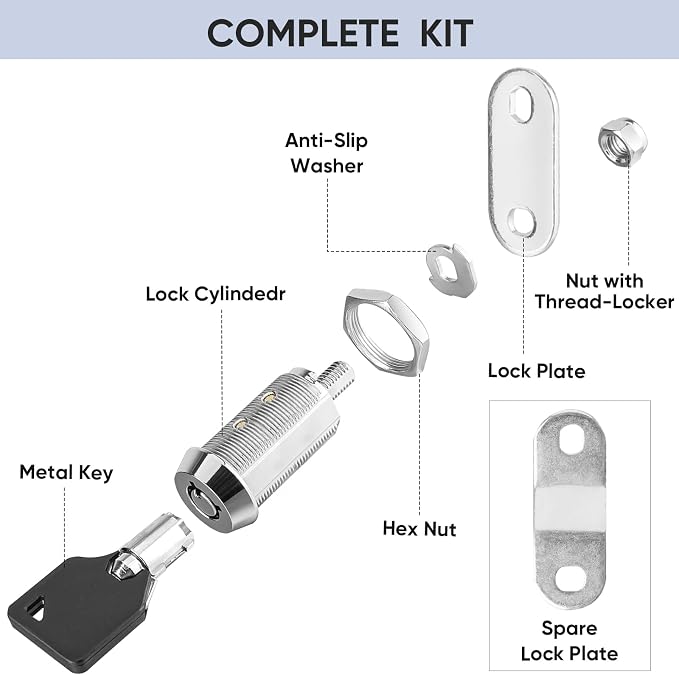 PTEROMY 2 Pack Cabinet Locks - Image 3