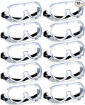 Super More 10PCS Anti-Fog Protective Safety Goggles Clear Lens Wide-Vision by SuperMore