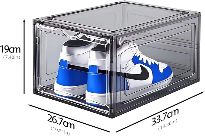 8 Pack Shoes Box Display Case Thicken Shoe Organizer Stackable Boxes - Image 2