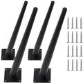 4PCS 16 Inch Matte Black Tapered Angled Legs by IURRDOP
