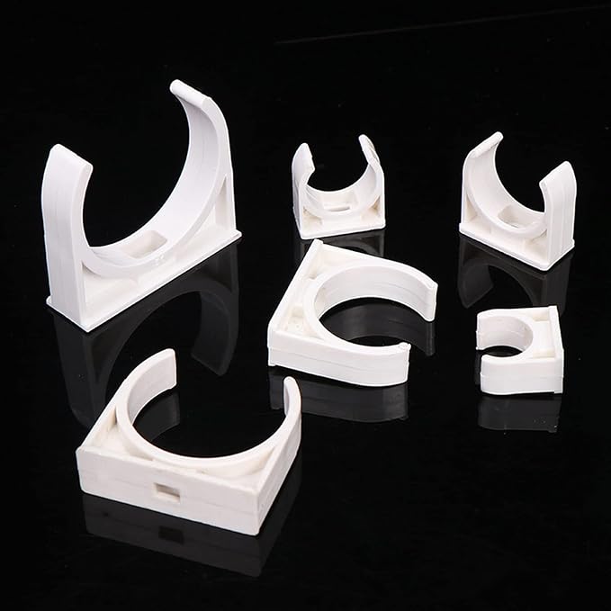 BVO 20 Pcs U-Shaped PVC Water 50mm Pipe Clamps - Image 5