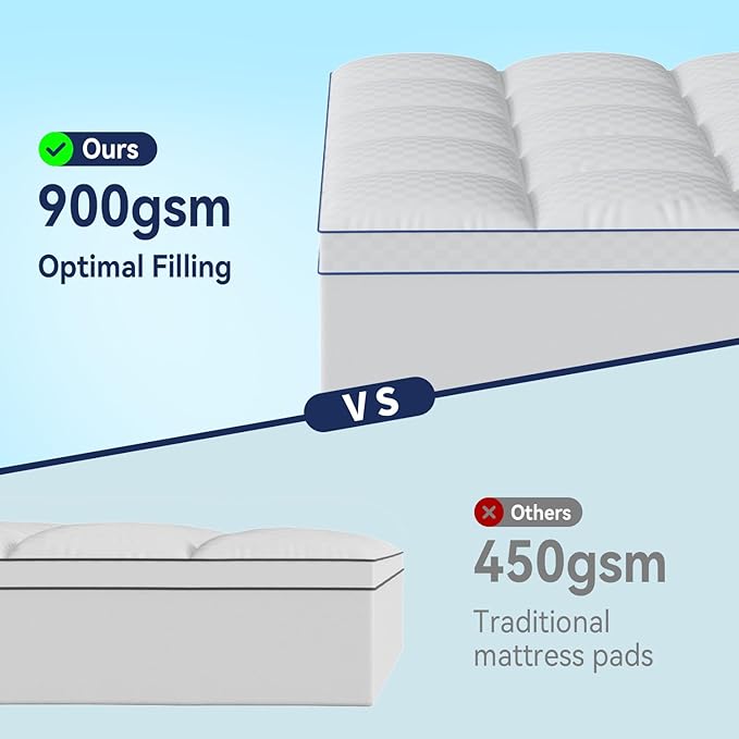 Mattress Topper Twin Extra Thick Mattress Pad Cover - Image 5