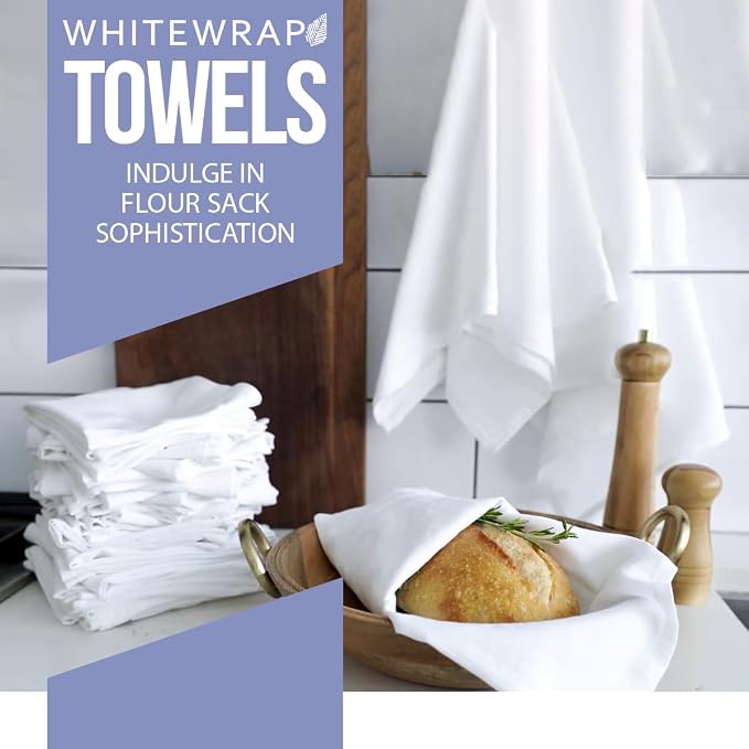 Flour Sack Towels| TeaTowel for Crafts| Kitchen Dish Cotton Blank Towel for - Image 2