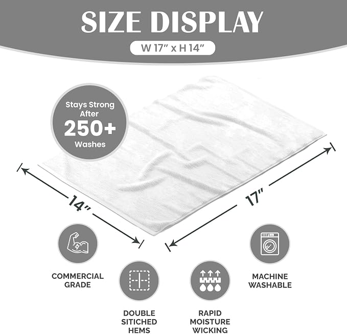 Terry Bar Mop Towels Size 14"x17" – Absorbent and Durable, Cotton Cleaning - Image 3