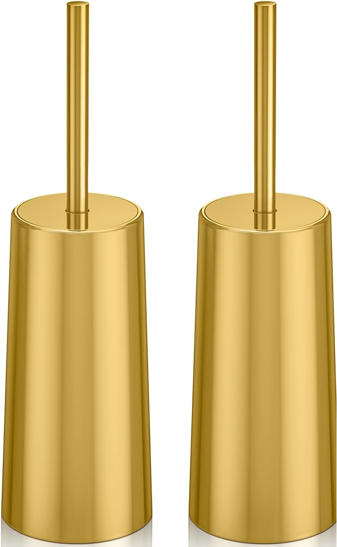Toilet Brush and Holder, 2 Pack Toilet Brush Stainless Steel, Toilet Bowl Brush by Unknown