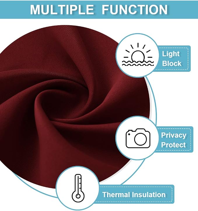 RYB HOME Blackout Curtains 84 inches Long 2 Panels Set - Image 7