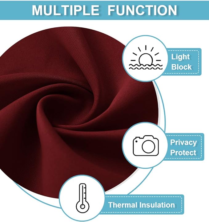 RYB HOME Short Curtains for Living Room Blackout Portable Blinds Shades for - Image 7