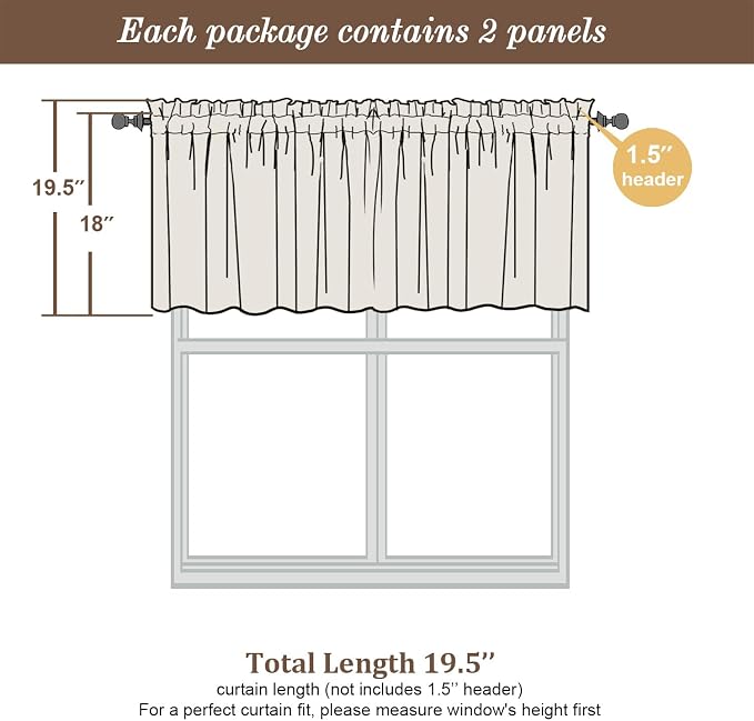 Chyhomenyc Sheer Ivory Valances - Image 3