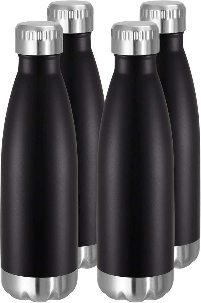 VEGOND 17oz Stainless Steel Water Bottles Bulk, Reusable Metal Sports Water by VEGOND