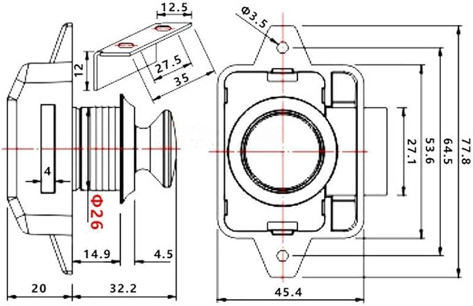 Encell Set of 5 Push Button Latch Cupboard - Image 3