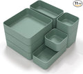 11-Piece Stackable Drawer Organizer Set, Stationery, Utensils in Bathroom by CHANCETSUI