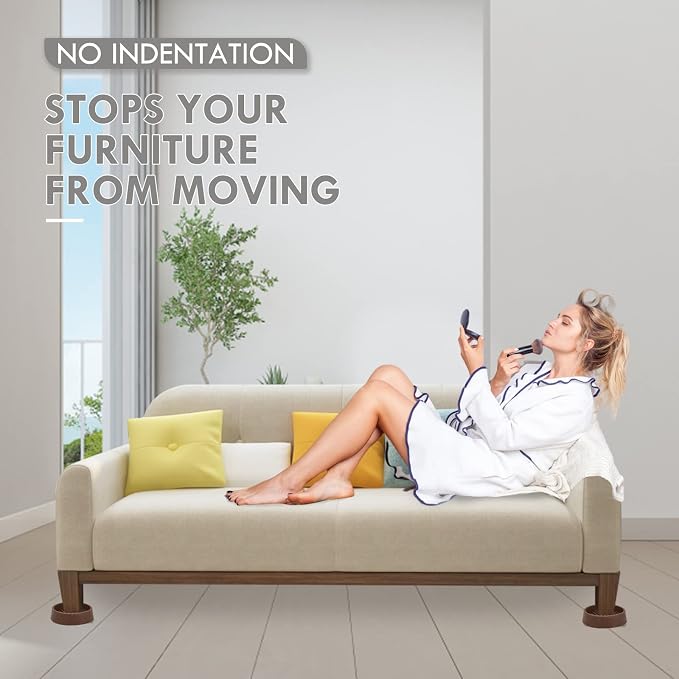 Furniture Coasters, 1.5X1.5 Rubber Caster Cups Non Slip Furniture Pads Non Skid - Image 7