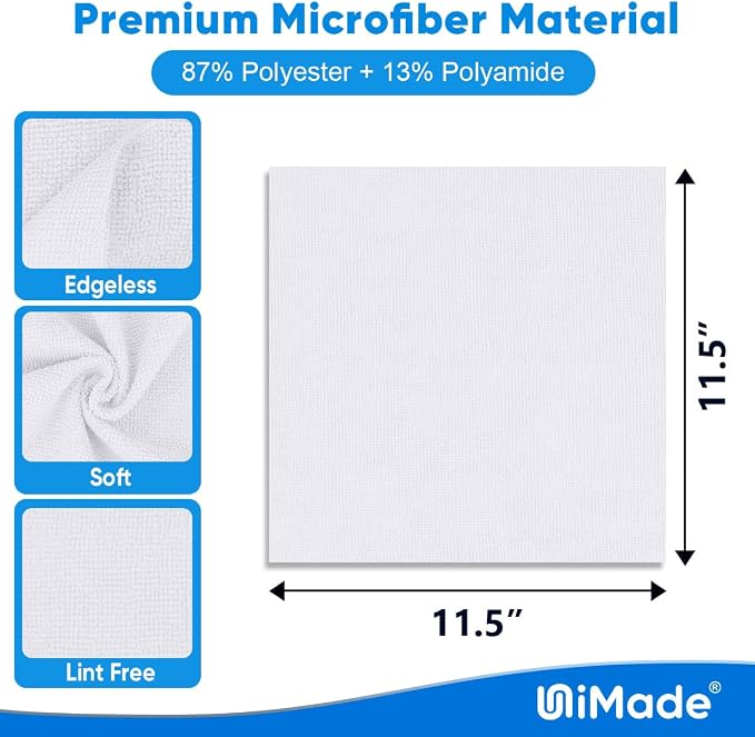 Shop Towels Rags, 150 Pack Reusable Shop Rags Bulk Microfiber Cleaning Cloth - Image 2