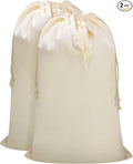 Canvas Laundry Bag with Handles & Drawstring 23.6"x35", Dirty Clothes Travel Bag by CALACH