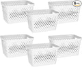 Glad Plastic Storage Basket Set, Value Pack of 6 | Open Storage Bins by GladTrashFoodStorage