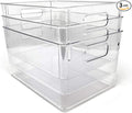 Isaac Jacobs 3-Pack Large Clear Storage Bins by IsaacJacobs