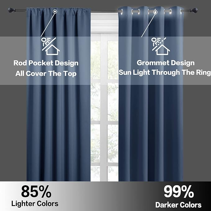 RYB HOME Small Curtains for Door Windows - Image 7