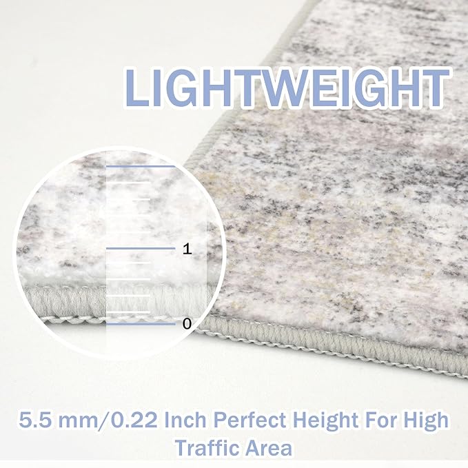 IOHOUZE Abstract Runner Rug 3x20 Ft Extra Long Washable Runners - Image 4