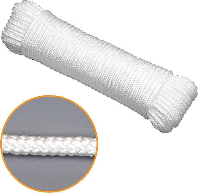 Gardzen 72' x φ1/4" White Rope, UV Resistant Rope - Image 2
