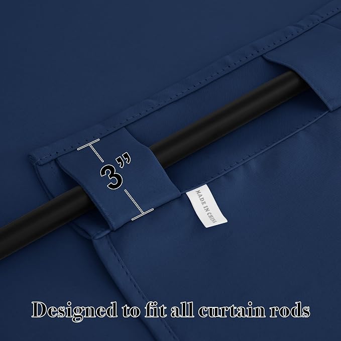 RYB HOME Blackout Curtains for Living Room, Back Tab & Rod Pocket Top - Image 4