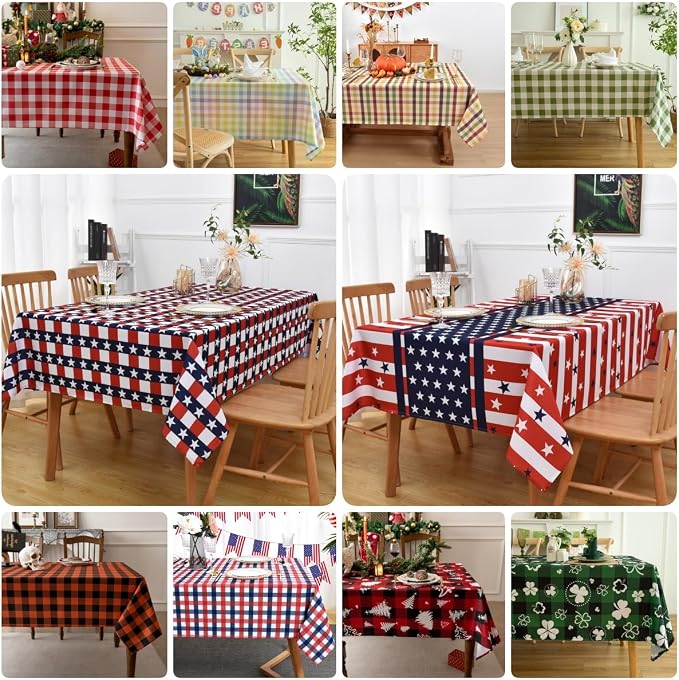 Waterproof Plaid Tablecloth Fabric - Image 8
