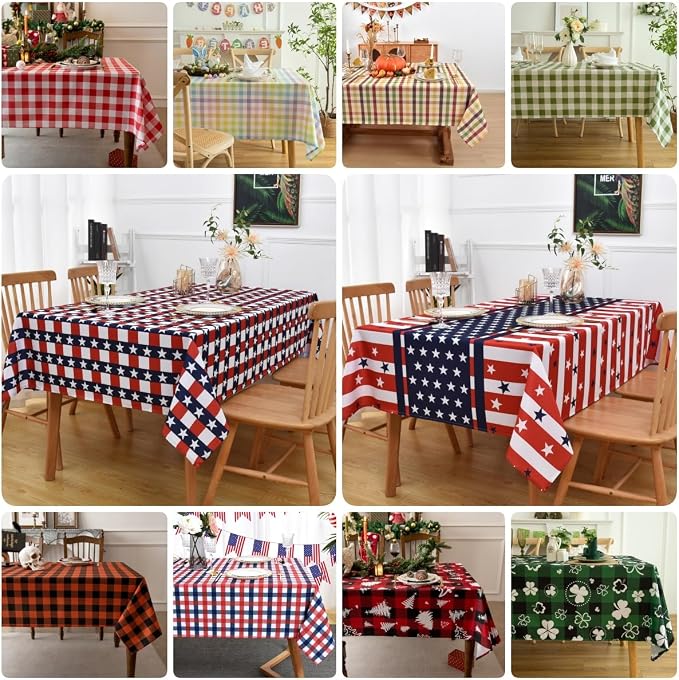 Waterproof Plaid Tablecloth Fabric - Image 6