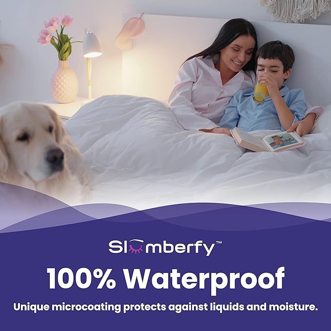 Queen Size Waterproof Cooling Mattress Protector by Slumberfy - Image 4