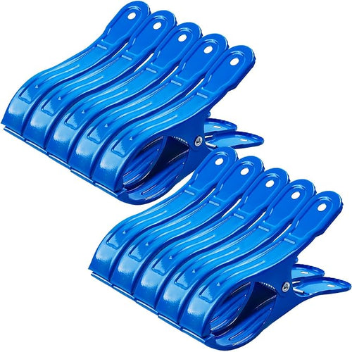 10 Pack Metal Beach Towel Clips, Large Pool Cover Beach Chair Clips by Dapute