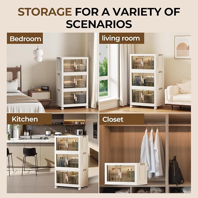 Elegant 3 Tiers Stackable Storage Bins - Image 7