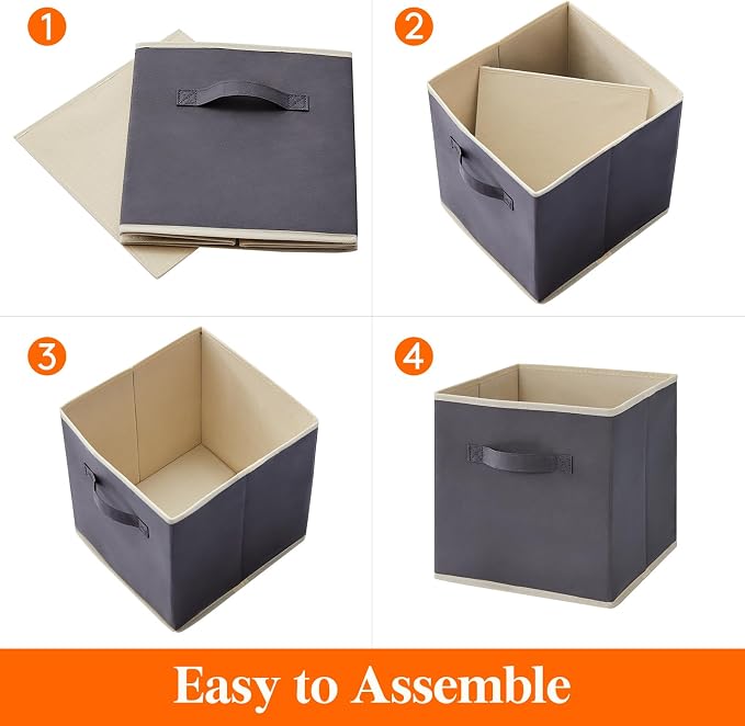 Lifewit 16 Packs Storage Cubes, 11 Inch Cube Storage Bins, Foldable Decorative - Image 4