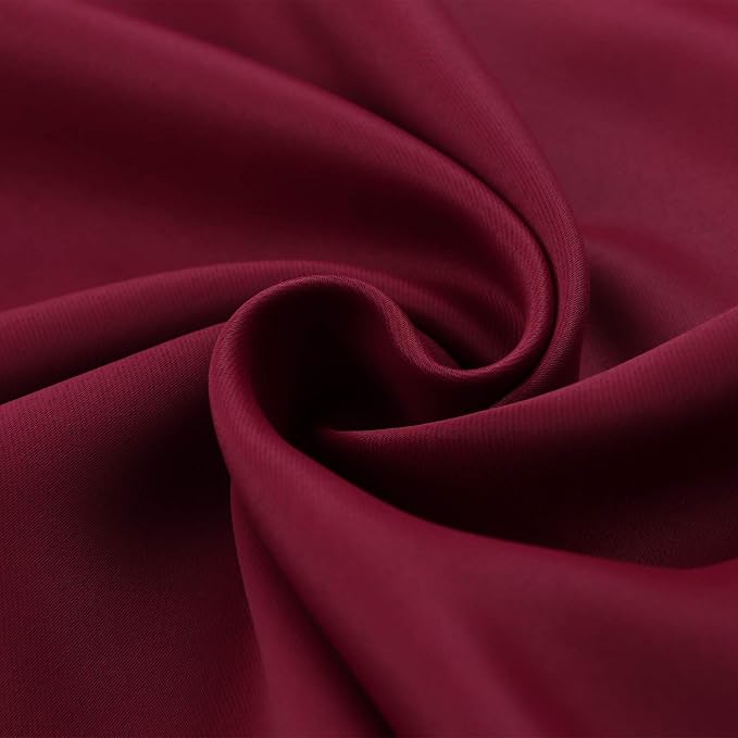 BGment Burgundy Half Window Curtains - Image 7